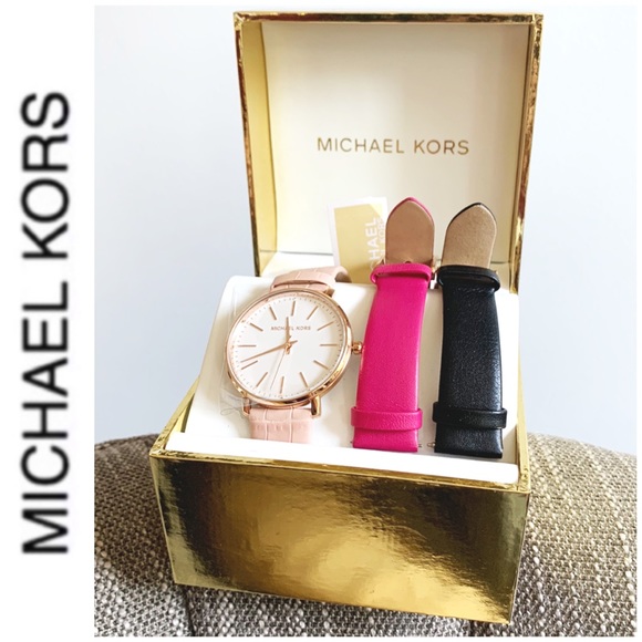 Michael Kors Accessories - NWT authentic MK watch with multi leather strap